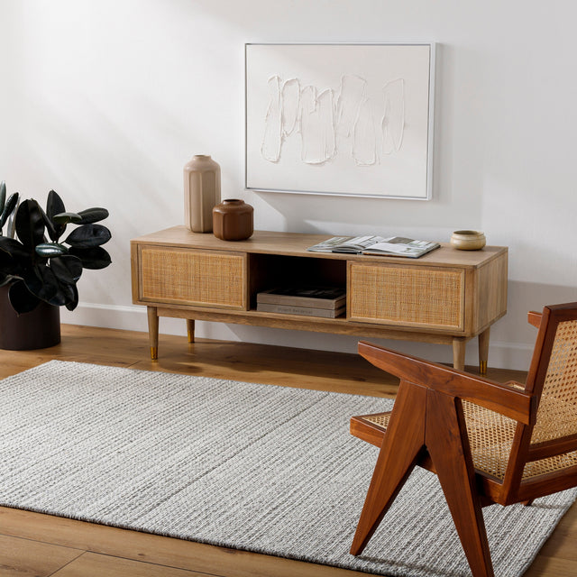 Surya Rio De Janerio Rjo-2301 Pale Slate, Sterling Grey, Metallic - Silver, Pewter, Light Silver Rug.