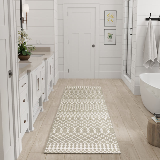 Nourison Astra Machine Washable ASW10 Machine Made Sage Rug