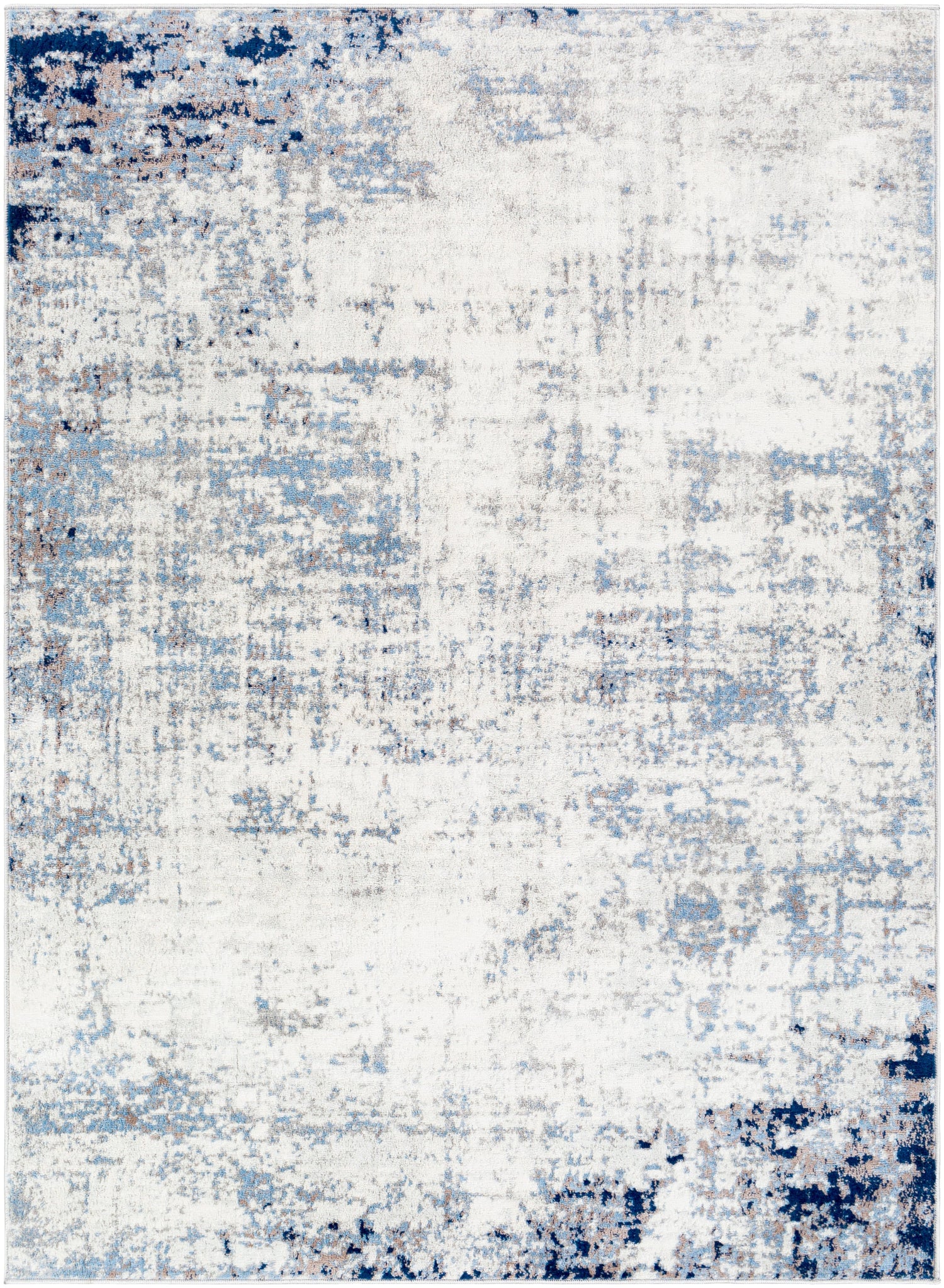 Surya Roma Rom-2394 Navy, Light Blue, Gray, Off-White, Light Gray Rug.