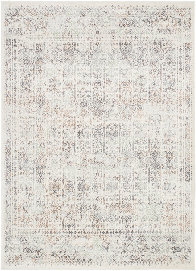 Surya Roma Rom-2403 Light Silver, Off-White, Pale Slate, Ash Rug.
