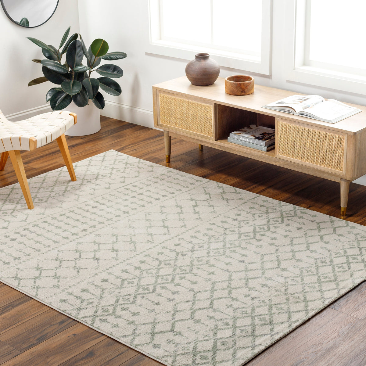 Surya Roma Rom-2407 Light Grey, Light Silver, Sterling Grey Rug.