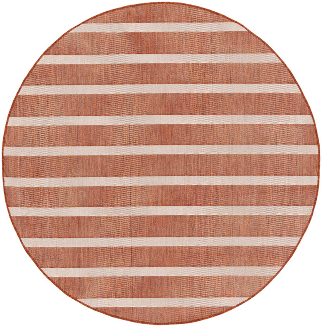 Nourison Positano Pos03 Terracotta Ivory Rug