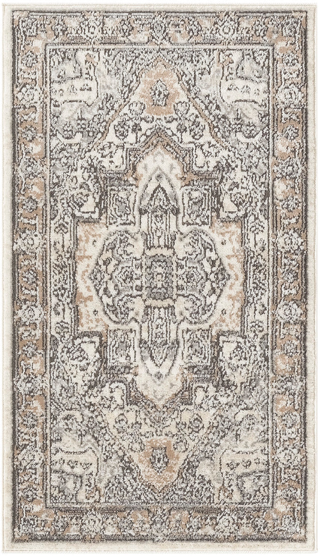 Nourison Quarry QUA18 Machine Made Ivory, Grey, Taupe Rug
