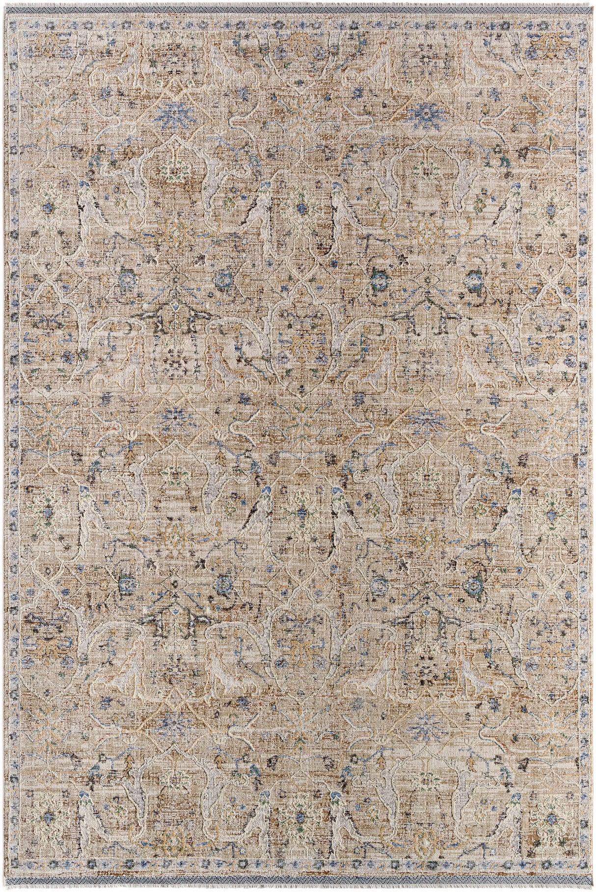 Surya Rivaldo Rvd-2309 Slate Grey Taupe, Warm Grey, Sage, Khaki Rug.