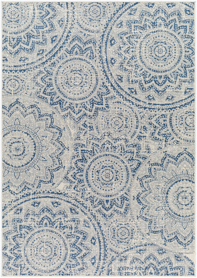 Surya Ravello Rvl-2312 Ivory, Light Beige, Denim, Dark Blue Rug.