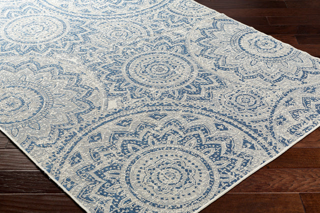 Surya Ravello Rvl-2312 Ivory, Light Beige, Denim, Dark Blue Rug.
