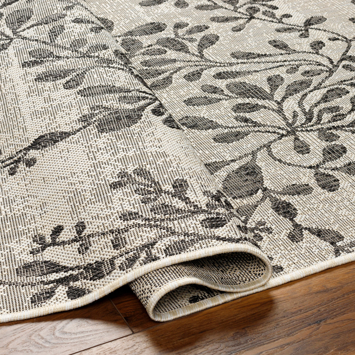 Surya Ravello Rvl-2317 Ivory, Light Beige, Light Gray, Black Rug.