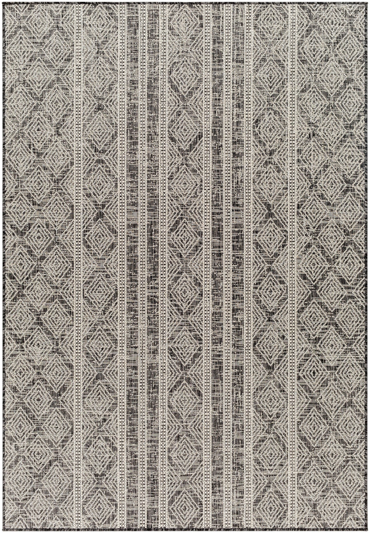 Surya Ravello Rvl-2323 Light Gray, Black, Ivory, Light Beige Rug.