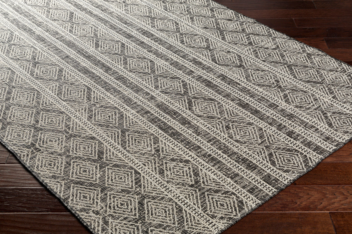 Surya Ravello Rvl-2323 Light Gray, Black, Ivory, Light Beige Rug.