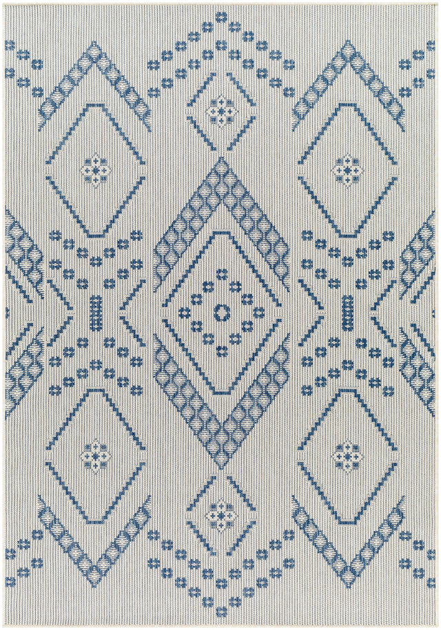 Surya Ravello Rvl-2324 Ivory, Light Beige, Denim, Dark Blue Rug.