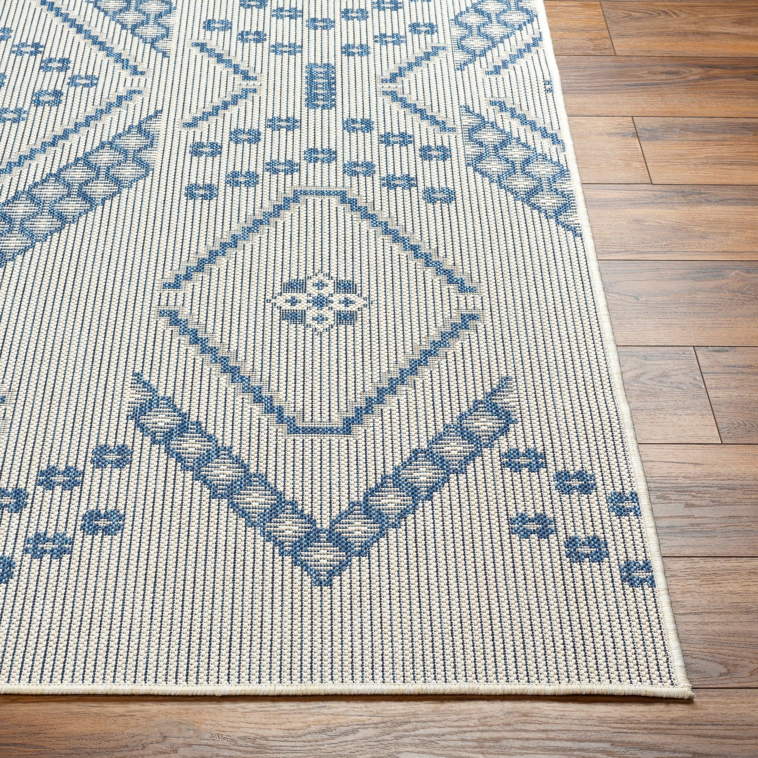 Surya Ravello Rvl-2324 Ivory, Light Beige, Denim, Dark Blue Rug.
