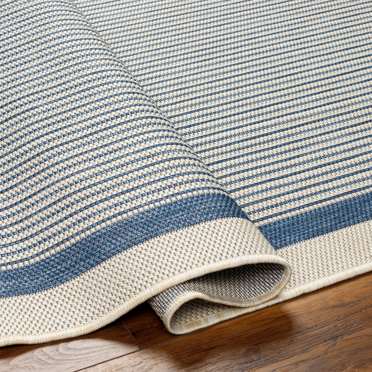 Surya Ravello Rvl-2327 Ivory, Light Beige, Denim, Dark Blue Rug.