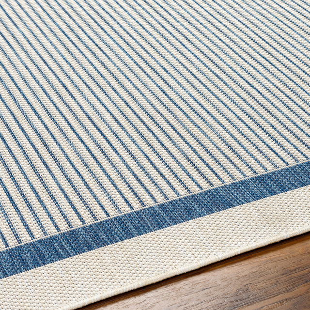 Surya Ravello Rvl-2327 Ivory, Light Beige, Denim, Dark Blue Rug.