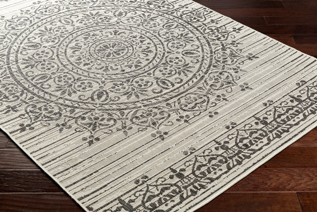 Surya Ravello Rvl-2332 Ivory, Light Beige, Light Gray, Black Rug.