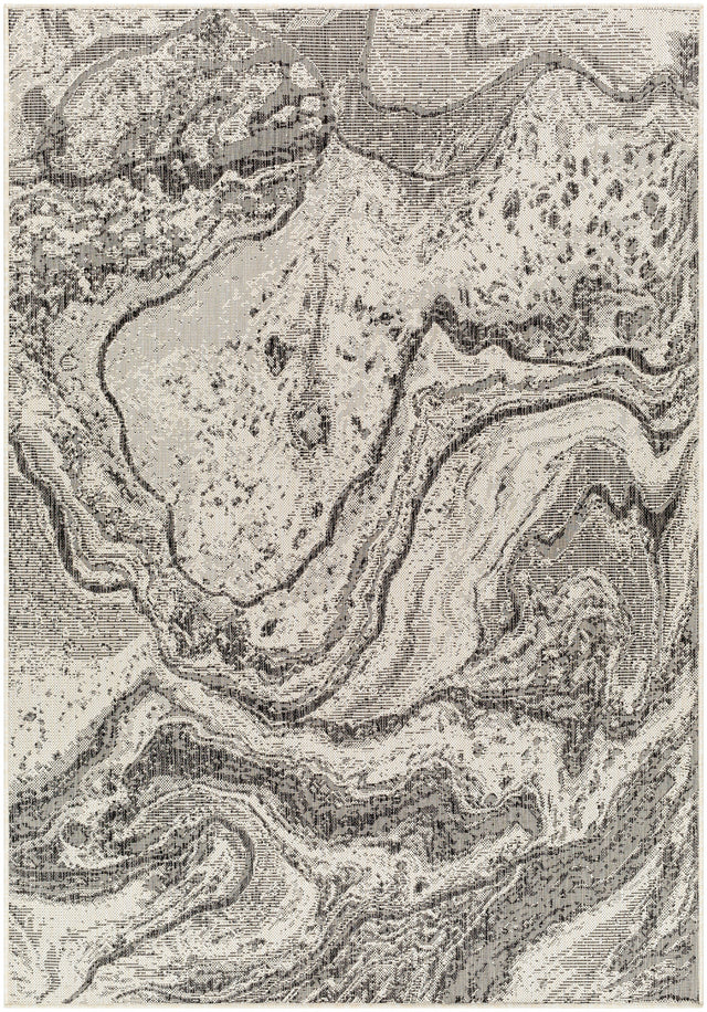 Surya Ravello Rvl-2344 Light Gray, Black, Ivory, Light Beige Rug.