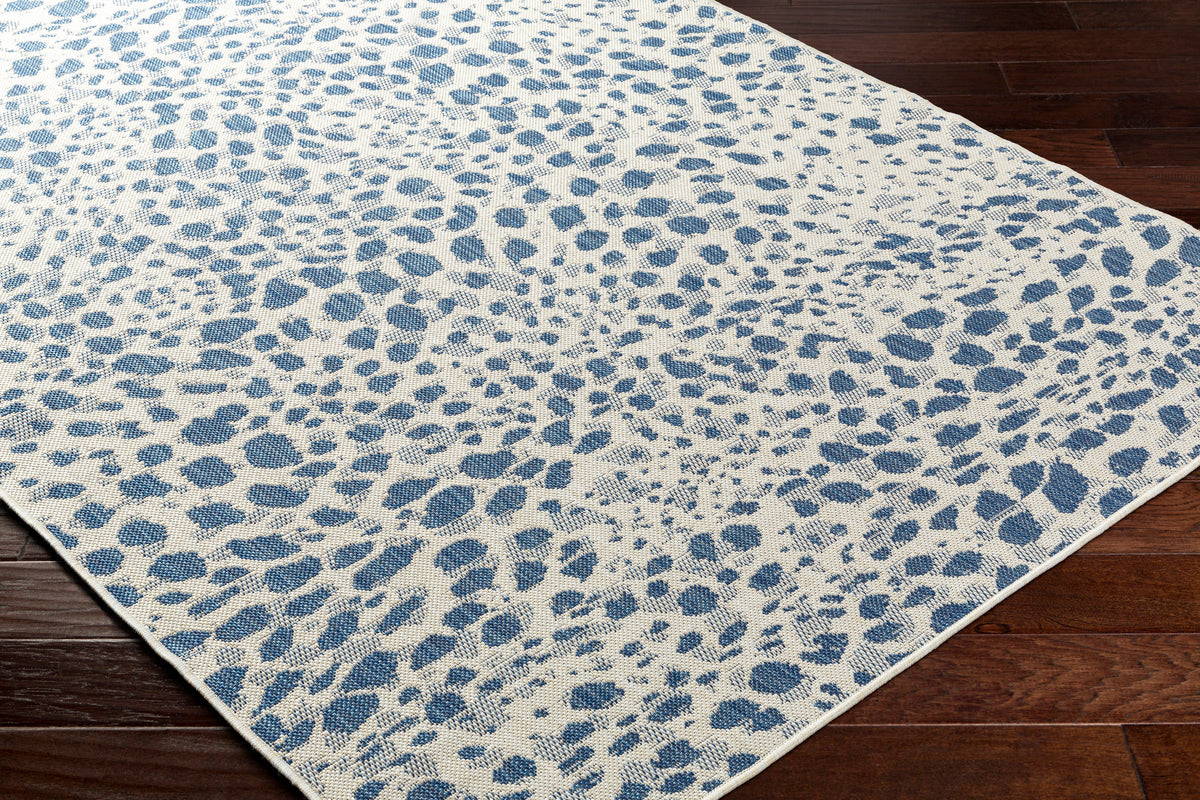 Surya Ravello Rvl-2354 Ivory, Light Beige, Denim, Dark Blue Rug.