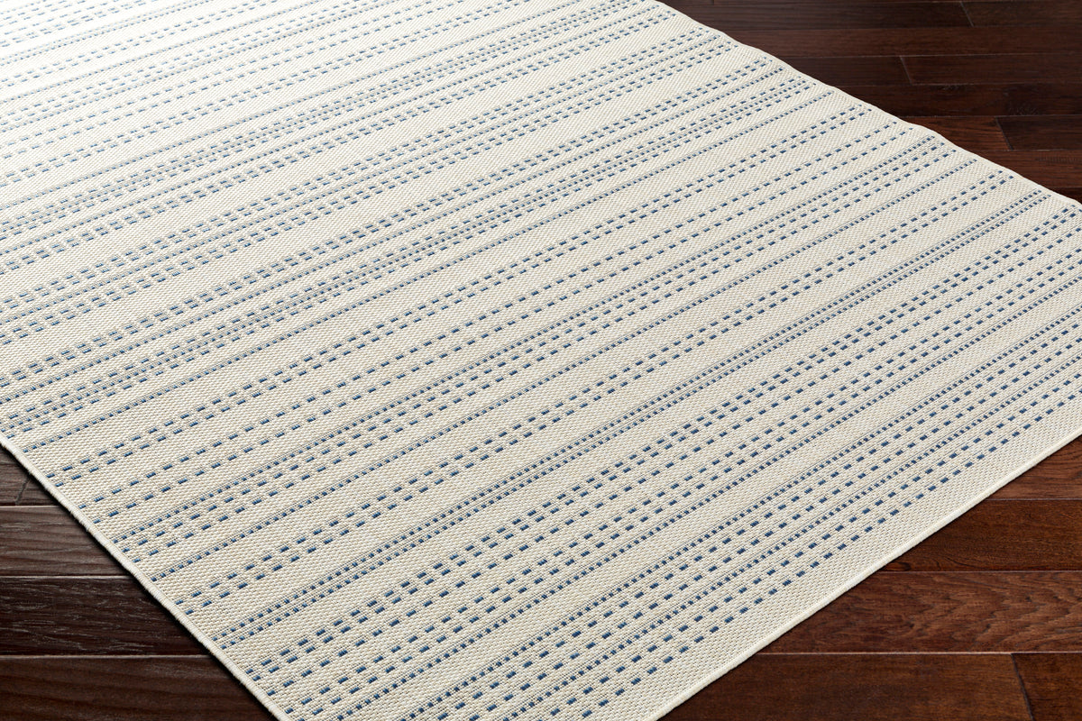 Surya Ravello Rvl-2366 Ivory, Light Beige, Denim, Dark Blue Rug.