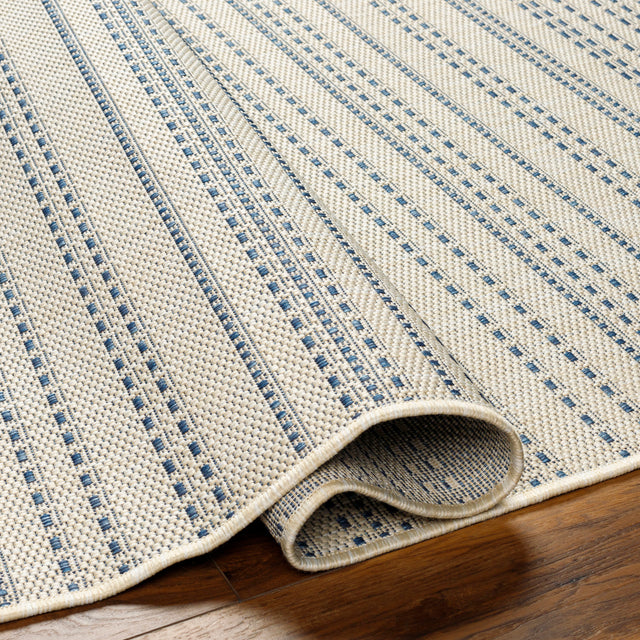 Surya Ravello Rvl-2366 Ivory, Light Beige, Denim, Dark Blue Rug.