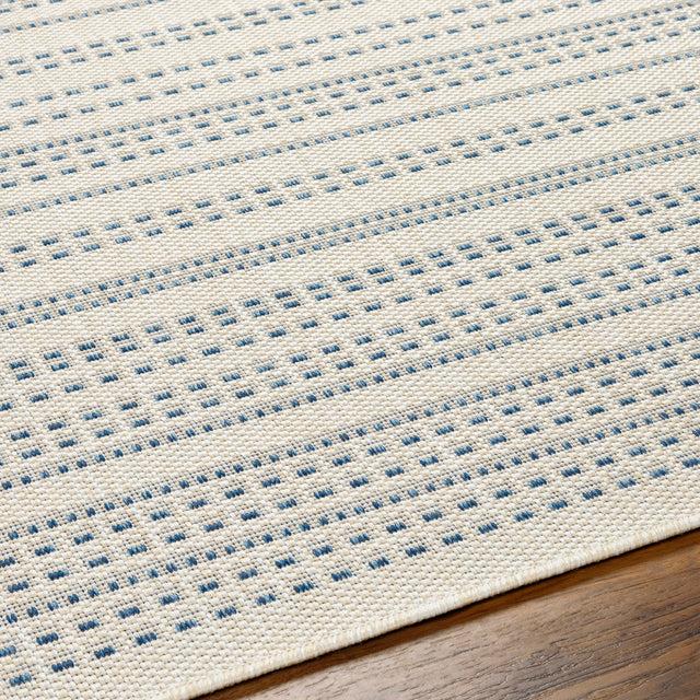 Surya Ravello Rvl-2366 Ivory, Light Beige, Denim, Dark Blue Rug.