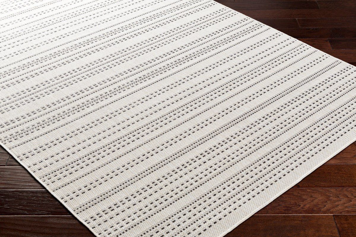 Surya Ravello Rvl-2368 Ivory, Light Beige, Light Gray, Black Rug.