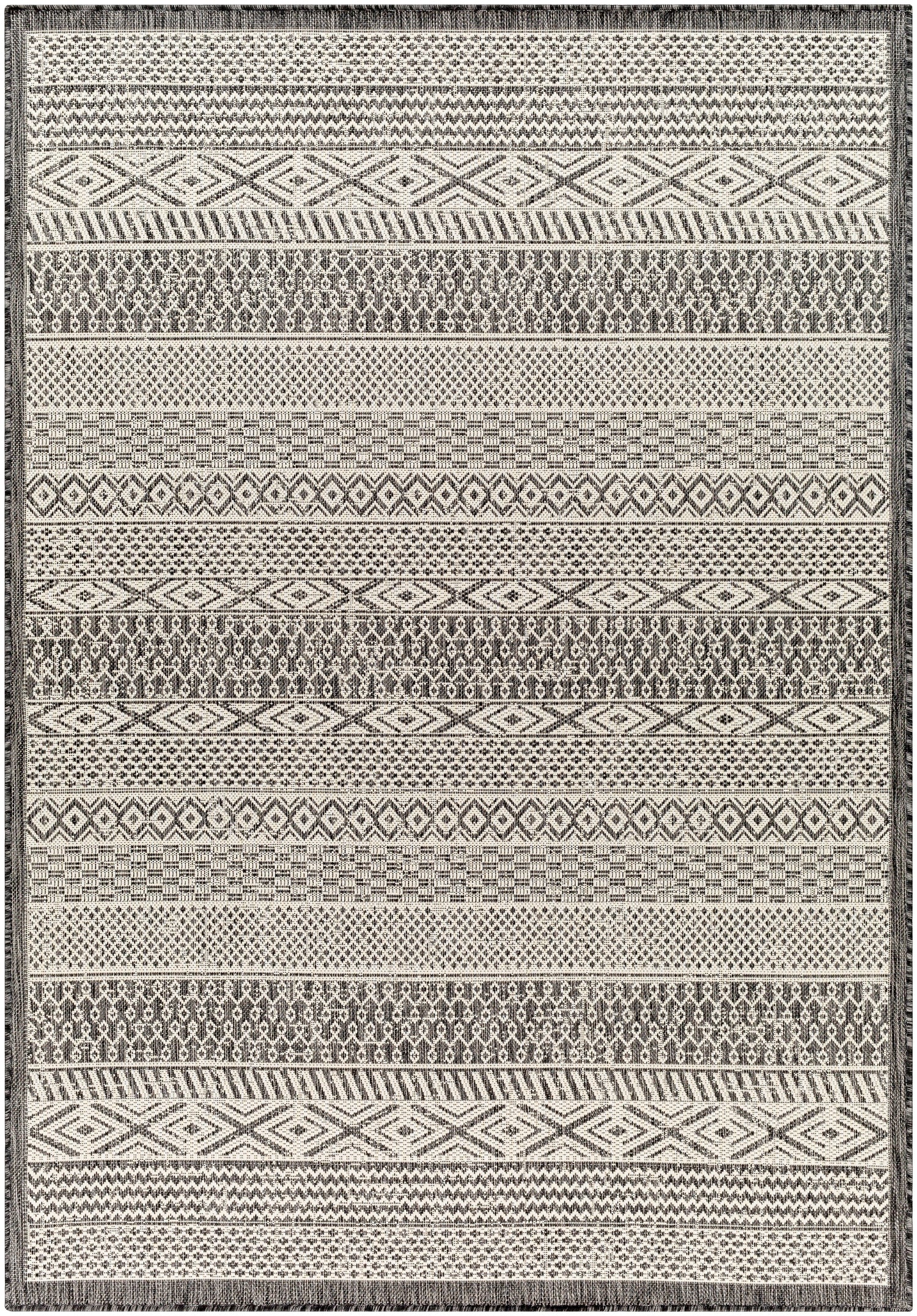 Surya Ravello Rvl-2374 Light Gray, Black, Ivory, Light Beige Rug.