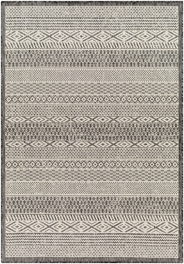 Surya Ravello Rvl-2374 Light Gray, Black, Ivory, Light Beige Rug.