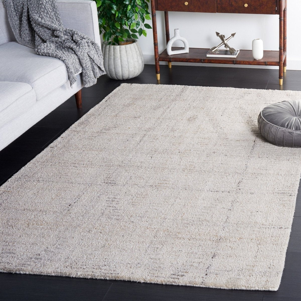 Safavieh Abstract Abt149A Ivory/Grey Rug.