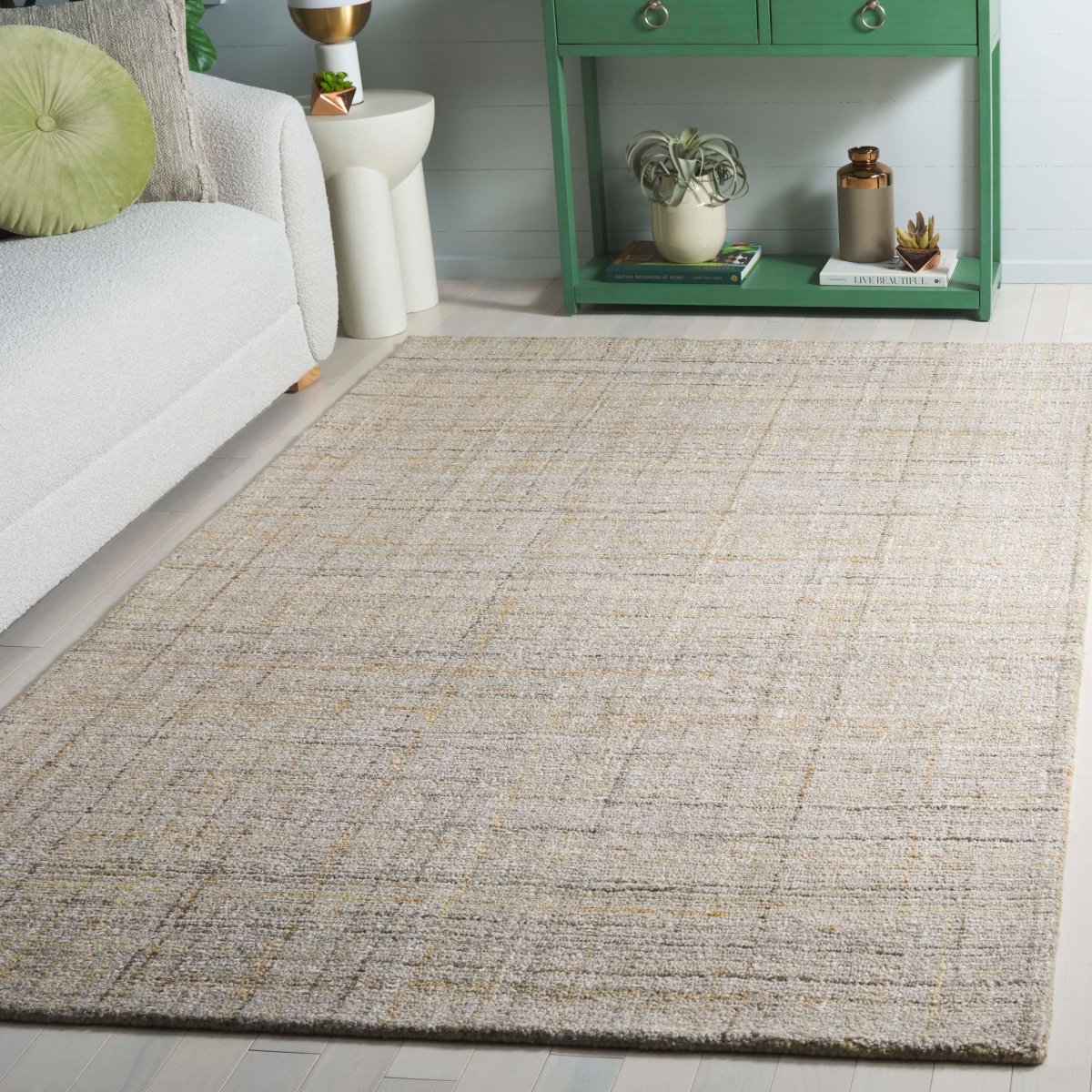 Safavieh Abstract Abt151X Light Green/Beige Rug.