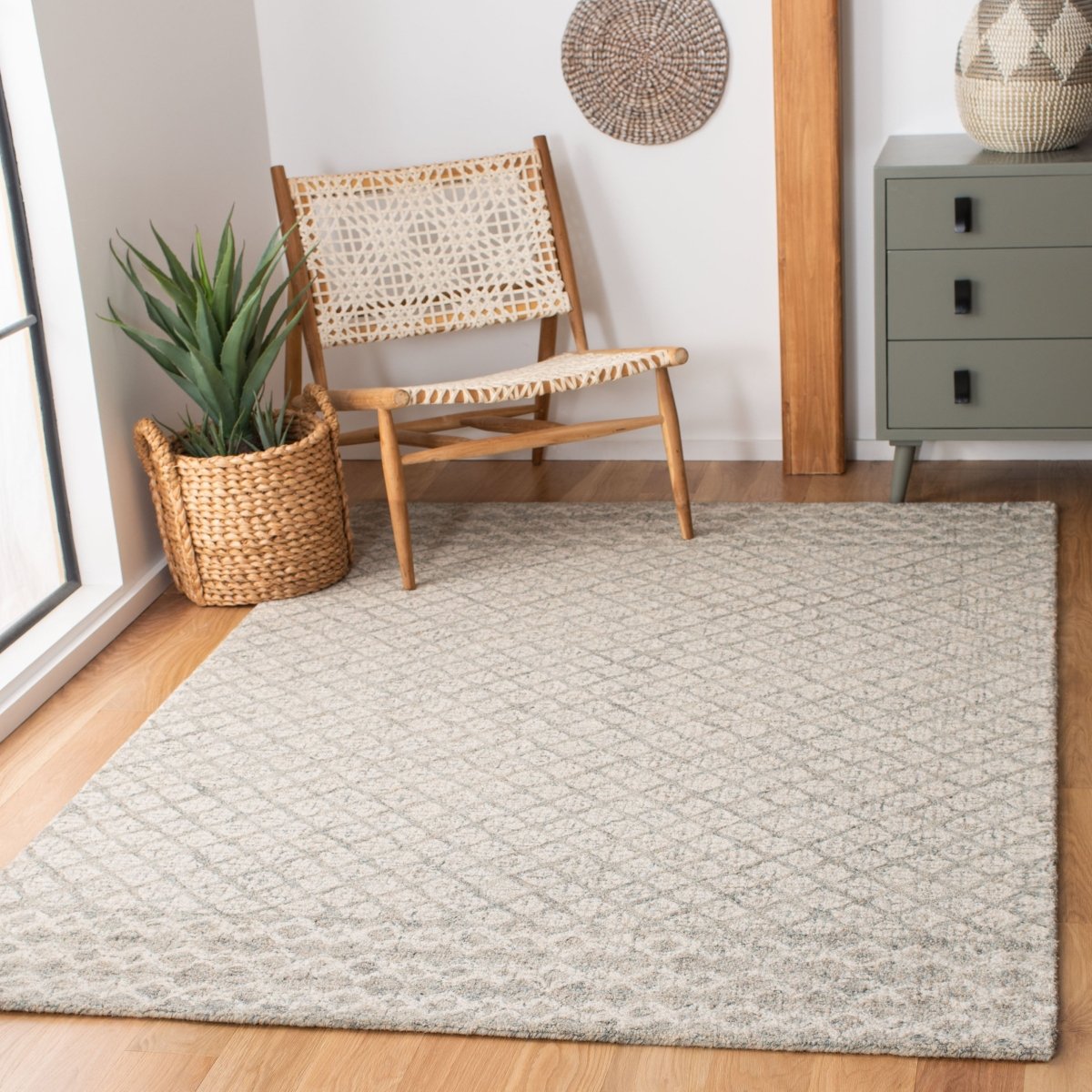 Safavieh Abstract Abt203F Ivory/Grey Rug.