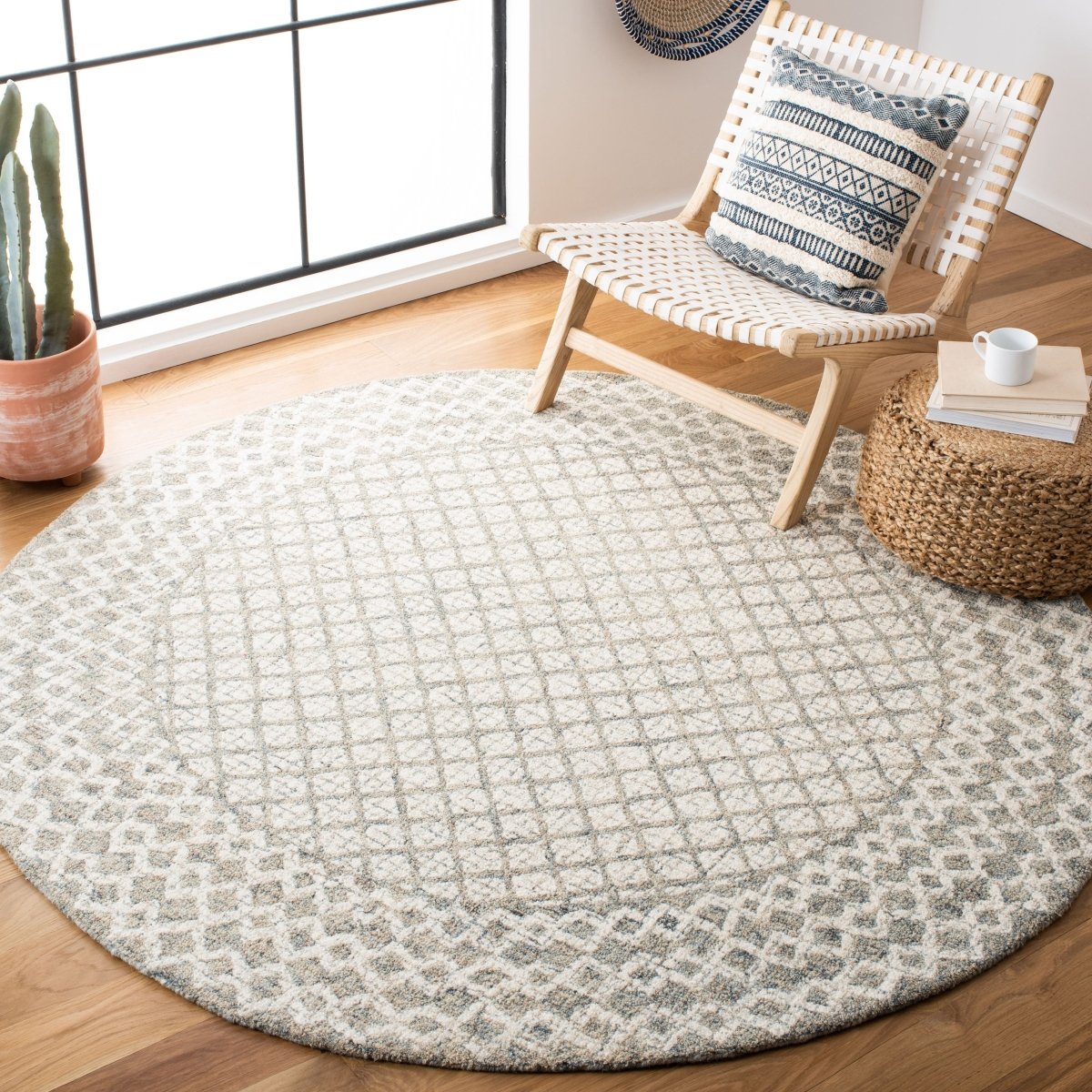 Safavieh Abstract Abt203F Ivory/Grey Rug.