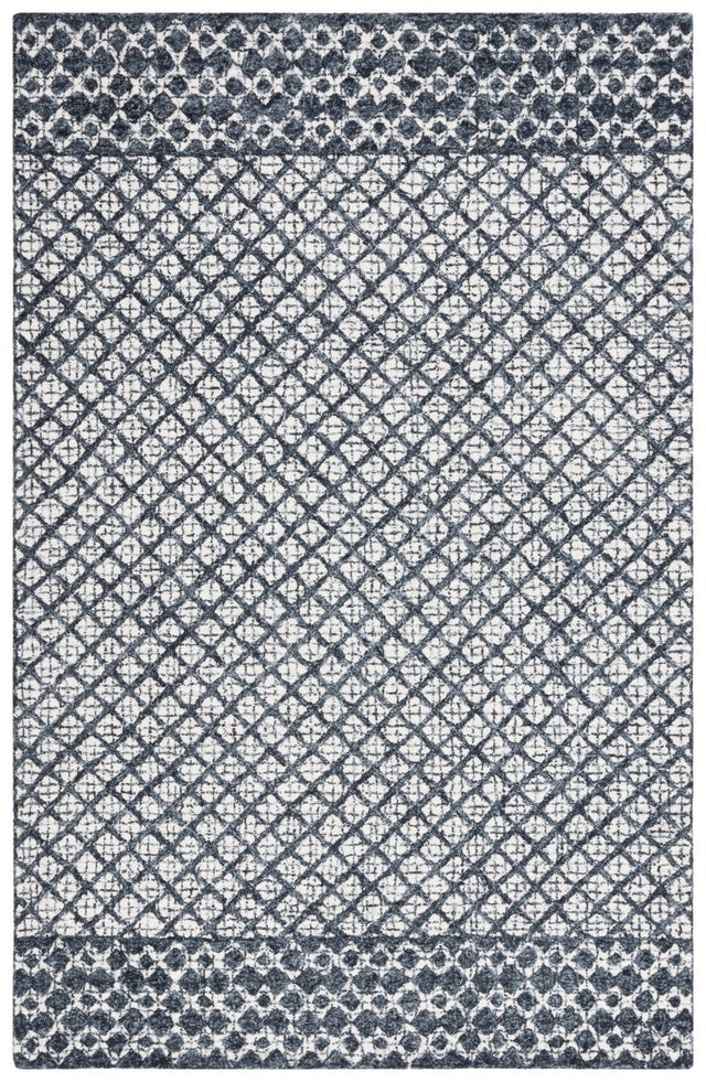 Safavieh Abstract Abt203N Ivory/Navy Rug.