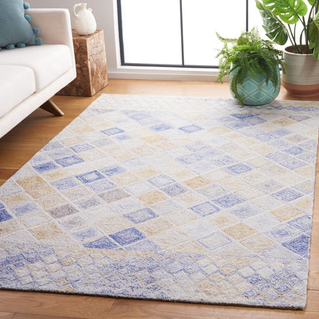 Safavieh Abstract Abt212M Blue/Grey Rug.