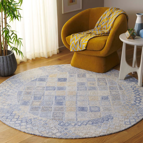 Safavieh Abstract Abt212M Blue/Grey Rug.