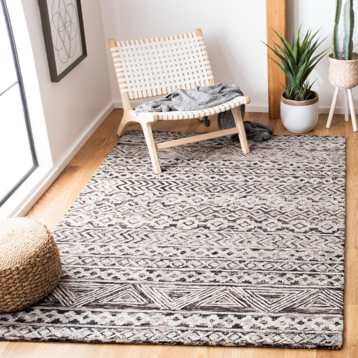 Safavieh Abstract Abt252F Grey/Brown Rugs.