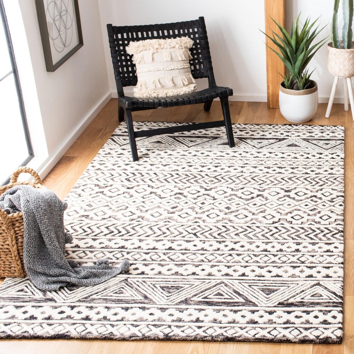 Safavieh Abstract Abt259F Ivory/Grey Rugs.