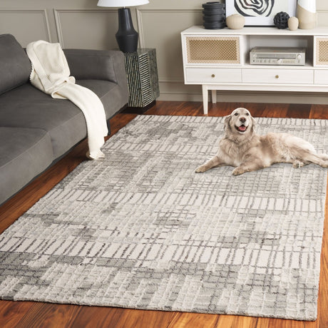 Safavieh Abstract Abt284A Ivory/Dark Grey Rug.