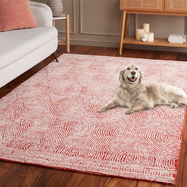 Safavieh Abstract Abt340Q Ivory/Red Rug.