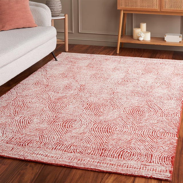 Safavieh Abstract Abt340Q Ivory/Red Rug.