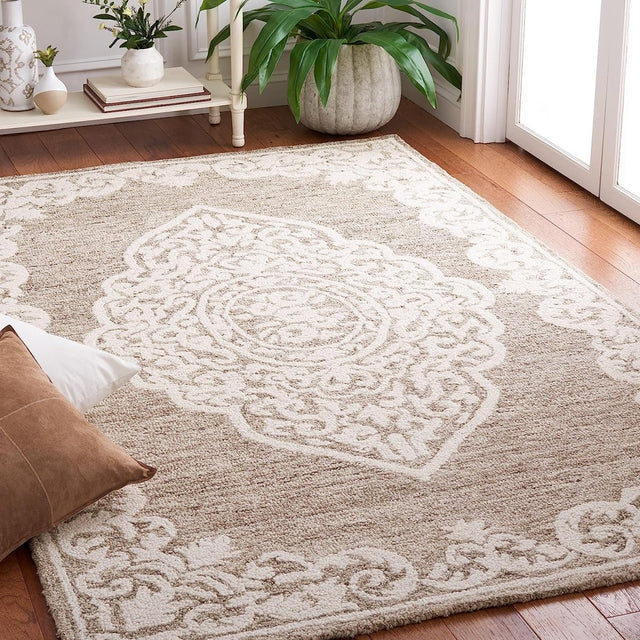 Safavieh Abstract Abt358B Beige/Ivory Rug.