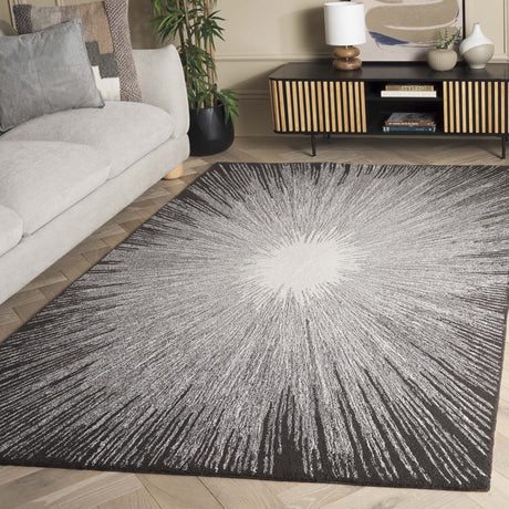 Safavieh Abstract Abt375H Ivory/Charcoal Rug.
