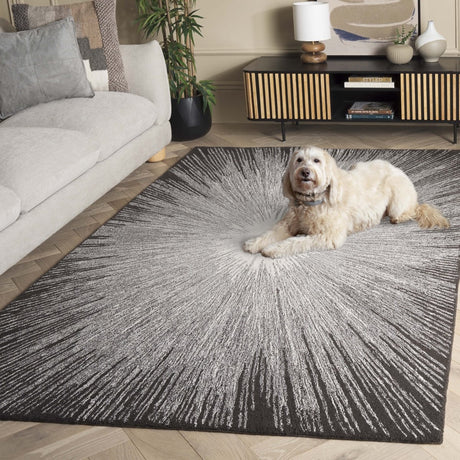 Safavieh Abstract Abt375H Ivory/Charcoal Rug.