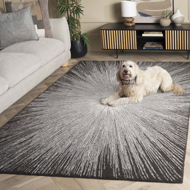 Safavieh Abstract Abt375H Ivory/Charcoal Rug.