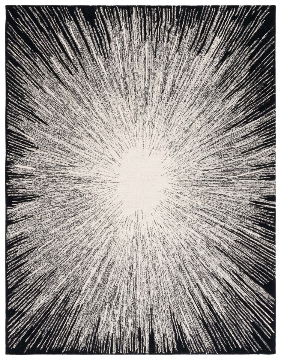 Safavieh Abstract Abt375Z Ivory/Black Rug.