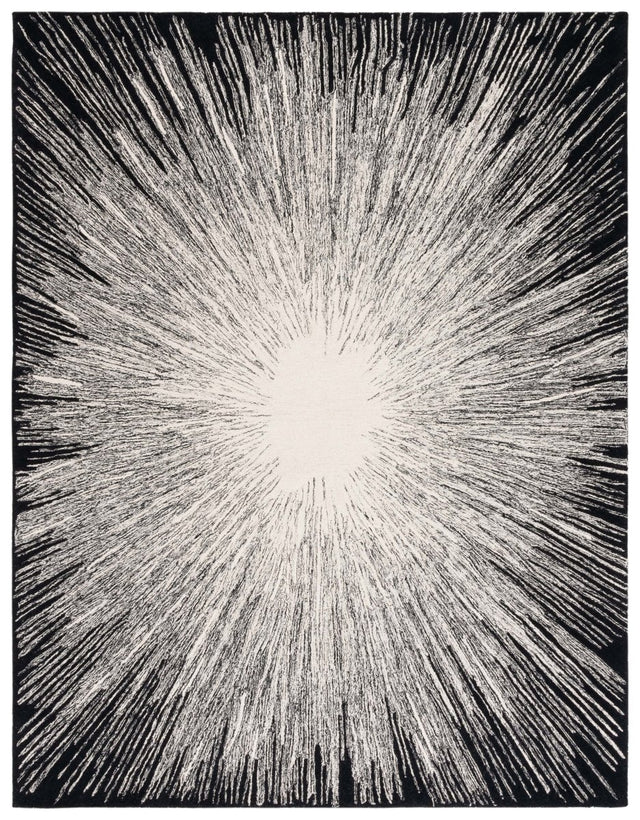 Safavieh Abstract Abt375Z Ivory/Black Rug.