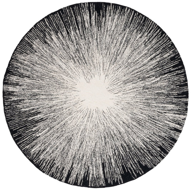 Safavieh Abstract Abt375Z Ivory/Black Rug.