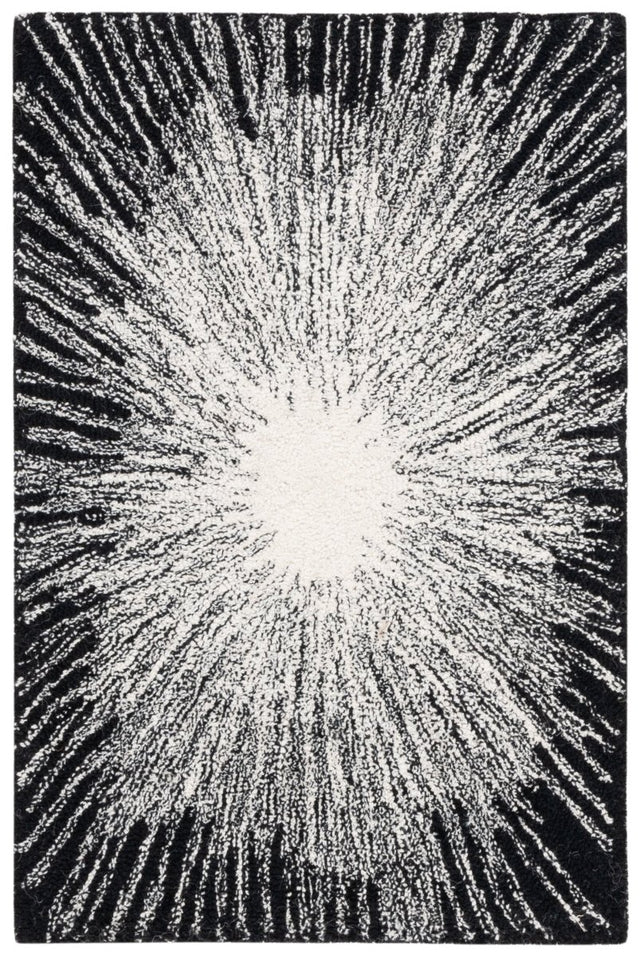 Safavieh Abstract Abt375Z Ivory/Black Rug.