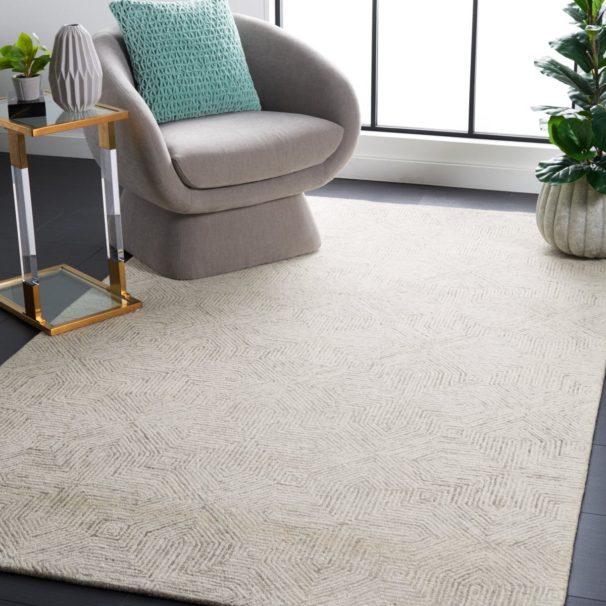 Safavieh Abstract Abt425F Grey/Ivory Rug.