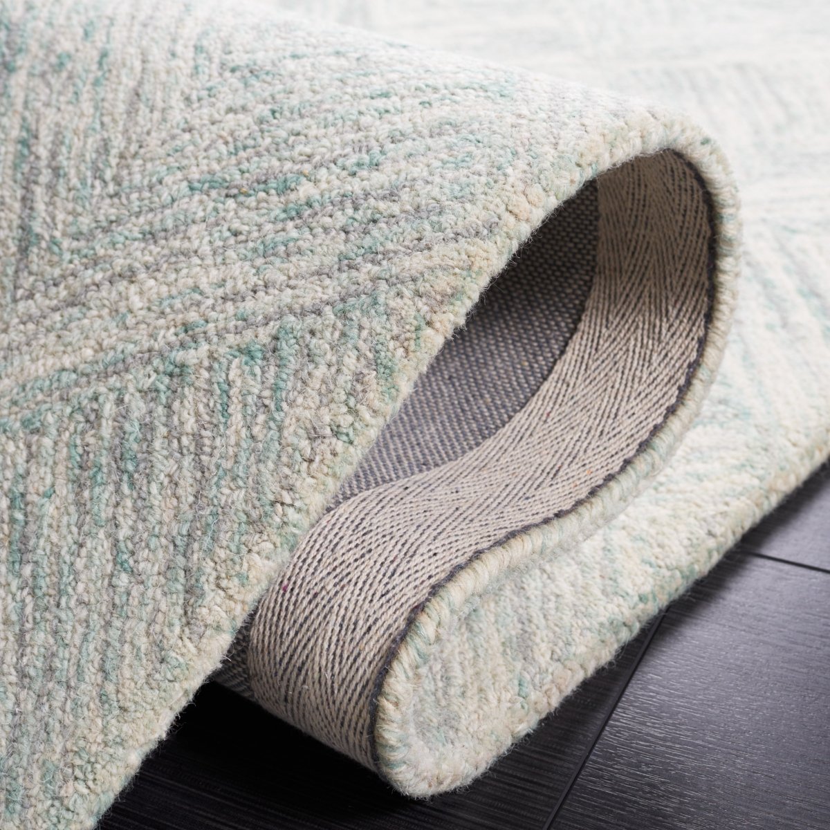 Safavieh Abstract Abt428F Grey/Turquoise Rug.