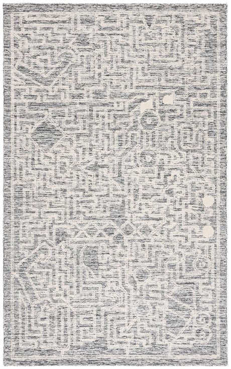 Safavieh Abstract Abt462H Charcoal/Ivory Rug.