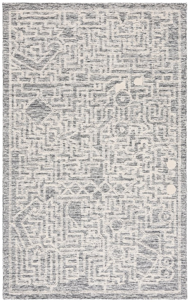 Safavieh Abstract Abt462H Charcoal/Ivory Rug.